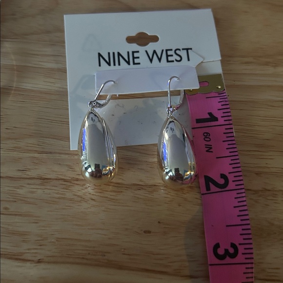 Nine West Silver Teardrop and Hoop Earrings - Picture 6 of 7